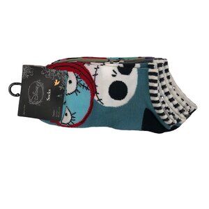 The Nightmare Before Christmas No Show Ankle Socks 5 Pack Jack Skellington Sally